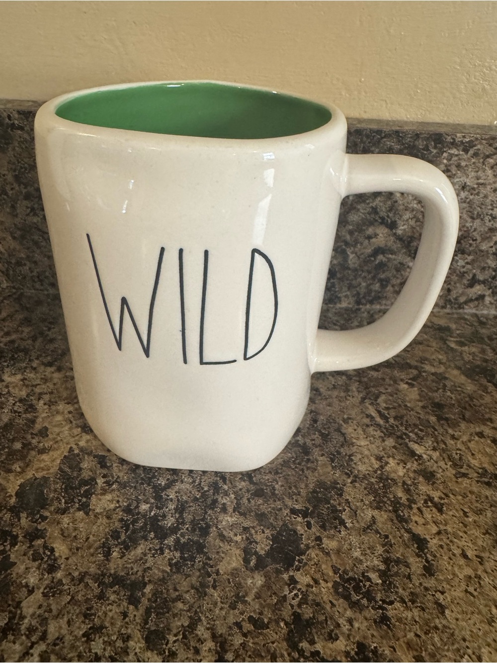 Ceramic 'WILD' Stoneware Mug with Green Interior RAE DUNN